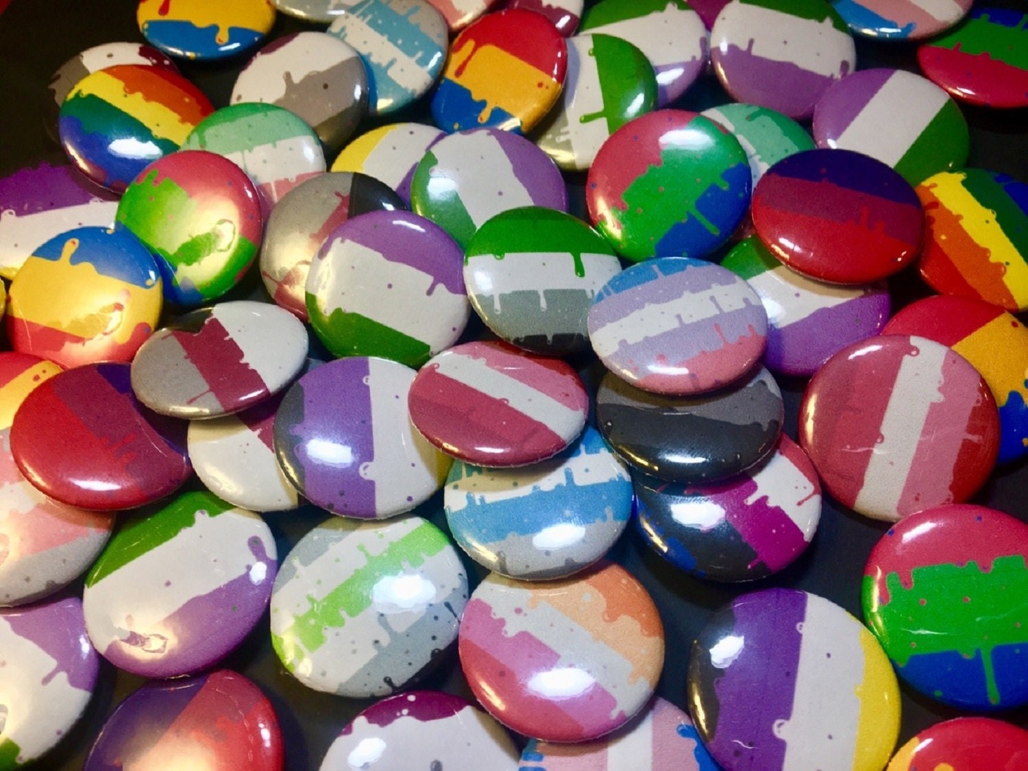 Drippy LGBTQ Pride Buttons