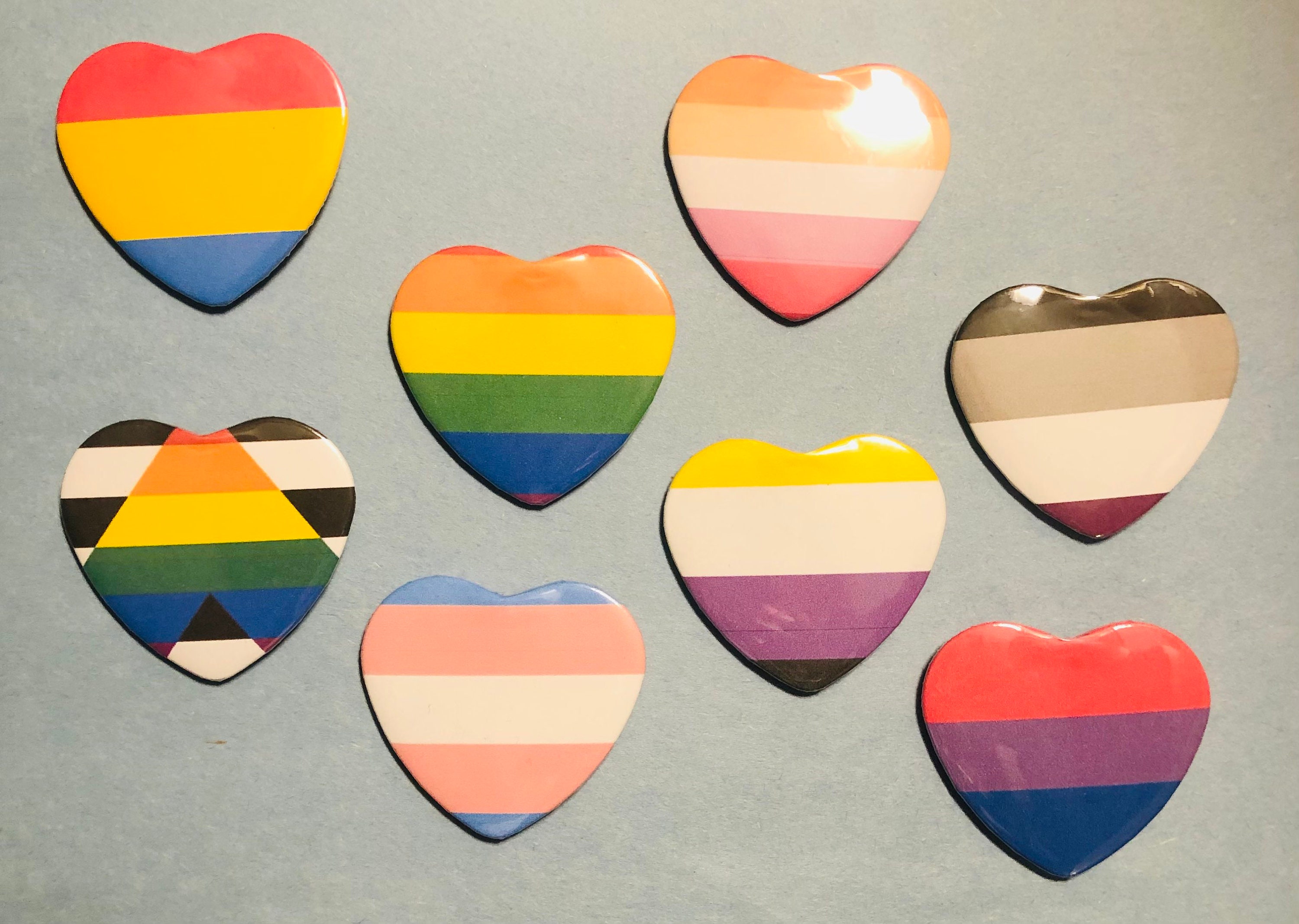 POC Inclusive LGBTQ Rainbow Pride Flag Heart-Shaped Snake Enamel Pin