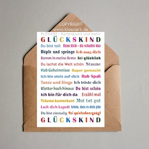 KLÖNART-Postkarte * Glückskind *