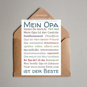 KLÖNART-Postkarte * Mein Opa ist der Beste *