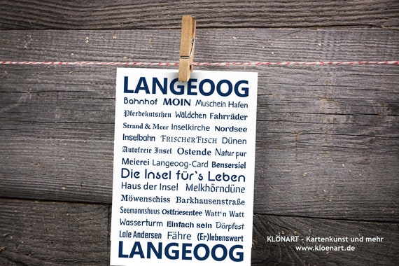 Poster Poster Din A 4 Langeoog Maritim Insel Klonart Etsy