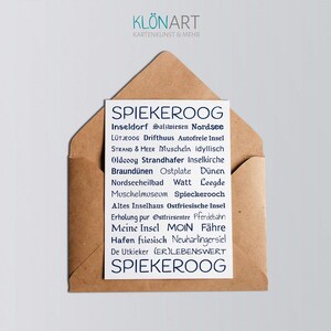 KLÖNART-Postkarte - Spiekeroog - Insel - maritim