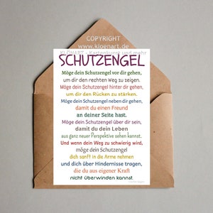 KLÖNART-Postkarte * Schutzengel * (Irischer Segen)