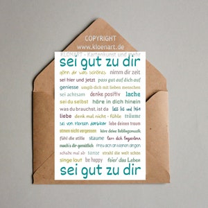KLÖNART-Postkarte * Sei gut zu dir *