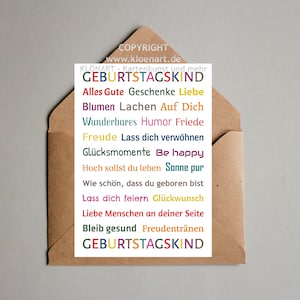 KLÖNART-Postkarte * Geburtstagskind *