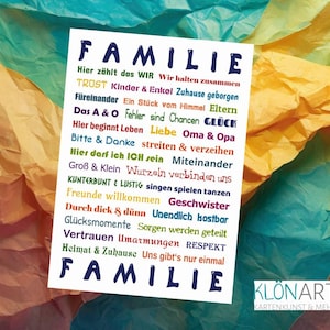 KLÖNART-Postkarte * Familie *