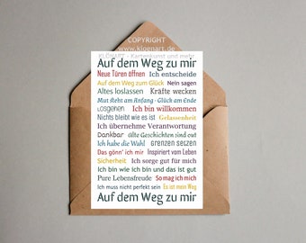 Postkarte * Auf dem Weg zu mir * - KLÖNART