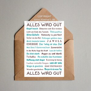 KLÖNART-Postkarte * Alles wird gut  *