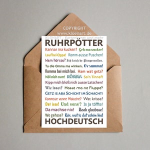 Postcard - * RUHRPÖTTER HIGH GERMAN * from KLÖNART
