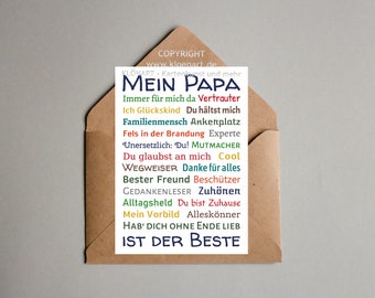 Postkarte * Mein Papa ist der Beste * - KLÖNART