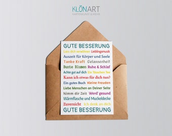 Postkarte * GUTE BESSERUNG * neu 2023 - KLÖNART