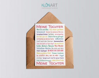 KLÖNART-Postkarte * Meine Tochter *