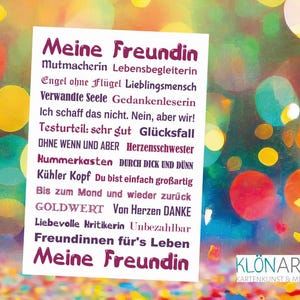 KLÖNART-Postkarte * Meine Freundin *