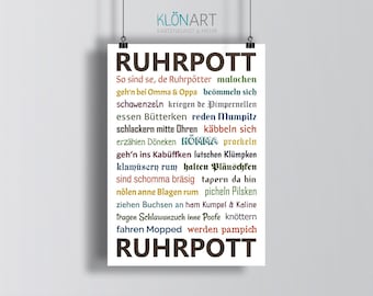 Plakat Poster DIN A 4 * RUHRPOTT * - KLÖNART