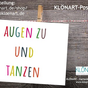 KLÖNART-Postkarte * Augen zu und tanzen *