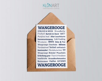 Carte postale - WANGEROOGE - île - maritime - KLÖNART