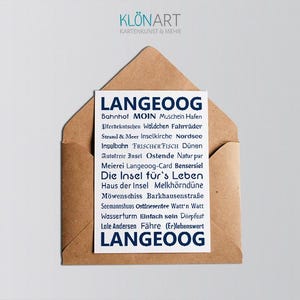 KLÖNART-Postkarte - LANGEOOG - Insel - maritim