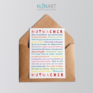 KLÖNART-Postkarte * Mutmacher *