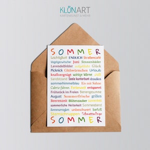 KLÖNART-Postkarte * SOMMER * -