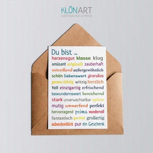 KLÖNART-Postkarte * Du bist ... ein Geschenk *