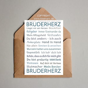 KLÖNART-Postkarte * Bruderherz  *