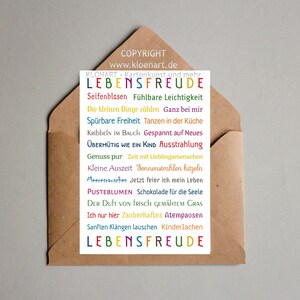 KLÖNART-Postkarte * Lebensfreude *