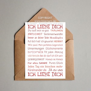 KLÖNART-Postkarte * Ich liebe dich *