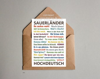 Carte postale - * Sauerland haut allemand * de KLÖNART