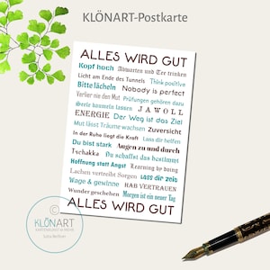 KLÖNART-Postkarte * Alles wird gut  * liebevoll, aufmunternd, mutmachend