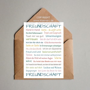 KLÖNART-Postkarte * Freundschaft *