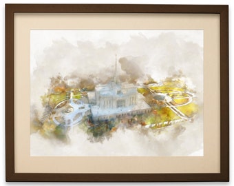 Ogden Utah Temple, LDS Art Print, LDS Poster