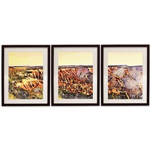 Cedar Breaks National Monument, Utah Mountains Art, Red Rocks Painting, Desert Art, 3 pieces wall art, set of 3 prints