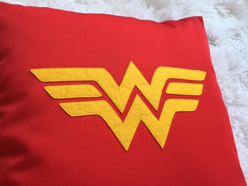 Wonder Woman Pillow Cover 16x16 Wonder Woman Cushion Superhero Etsy