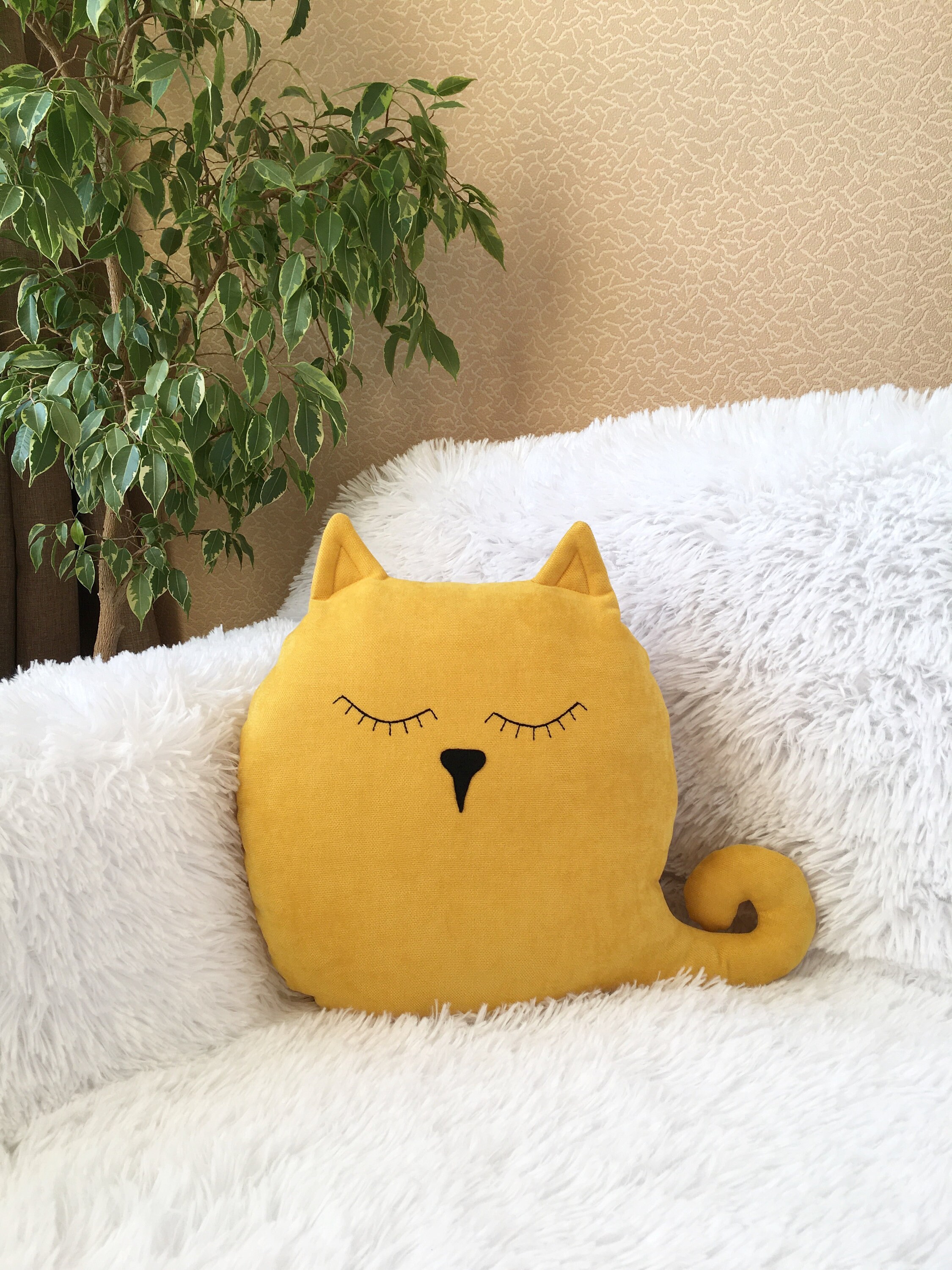 yellow cat plush