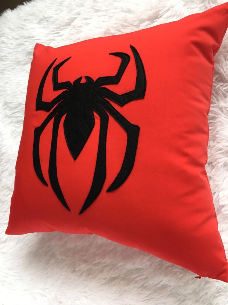 Spiderman Pillow Cover 16x16 Spiderman Cushion Superhero Room | Etsy