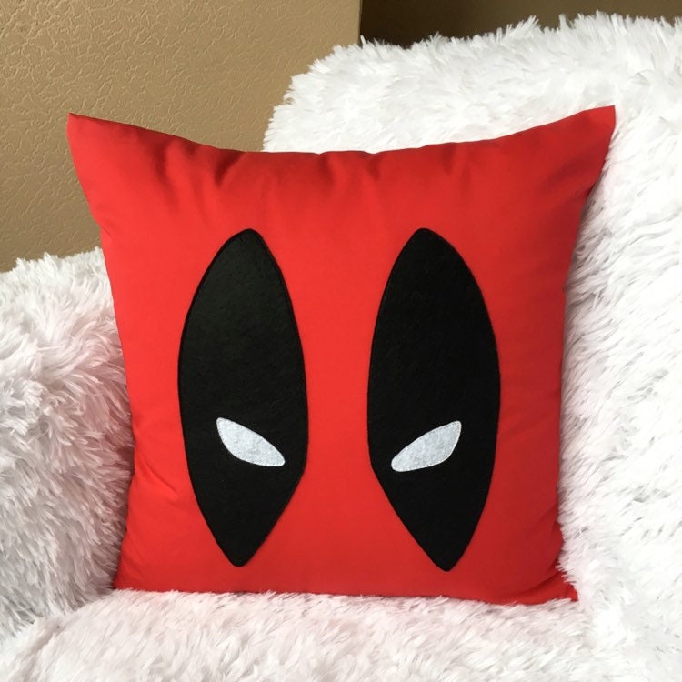 Deadpool Kissenbezug Rot Deadpool Emblem Superhelden Geschenk | Etsy