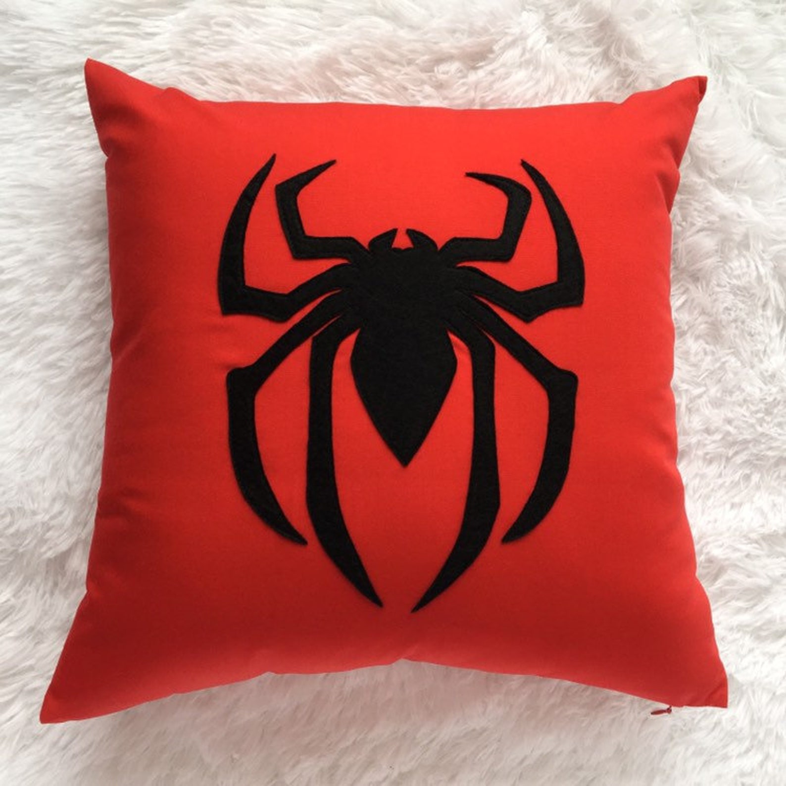 Spiderman Pillow Cover 16x16 Spiderman Cushion Superhero Room | Etsy