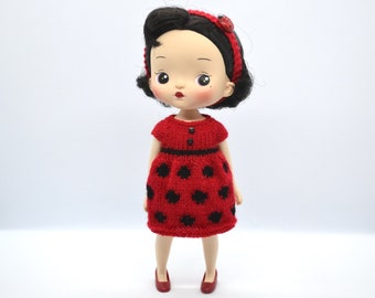brand new from IXTEE red and black dotty boots for Blythe doll