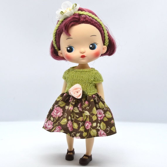 Holala MZZM Doll Floral Summer Dress and Headband, 8 Inch Doll  