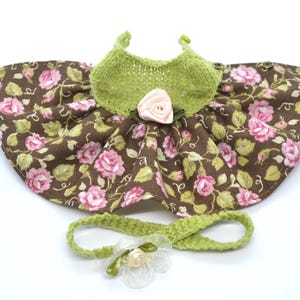 Holala MZZM Doll Floral Summer Dress, 8 inch Monst Doll Outfit, Monst Middie Blythe Clothes dress 2 + headband