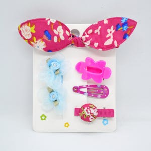 Collectible Holala Doll Pink Blue Hair Accessories Set, Middie Blythe Headband, Monst Hair Pins, MZZM Doll Tail Bands