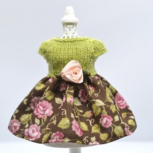 Holala MZZM Doll Floral Summer Dress, 8 inch Monst Doll Outfit, Monst Middie Blythe Clothes dress 2