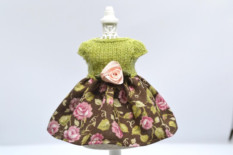Holala MZZM Doll Floral Summer Dress, 8 inch Monst Doll Outfit, Monst Middie Blythe Clothes dress 2