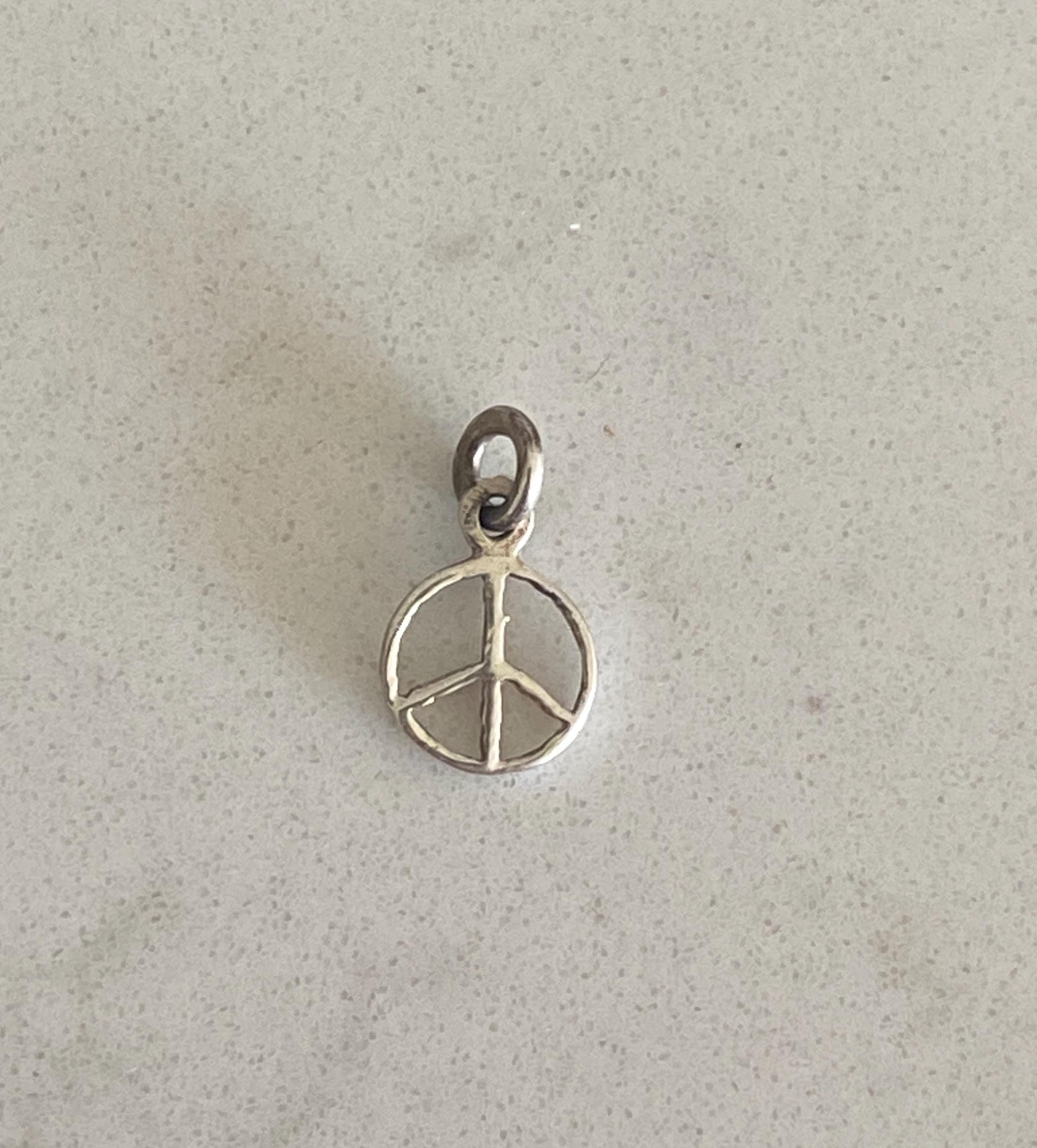Lot De 200 Breloques Peace Sign En Acier Inoxydable - 2 Tailles, Argenté, Neuf