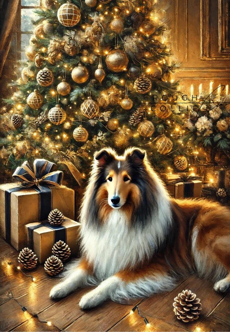 Rough Collie Brown Christmas Tree Picture - Etsy