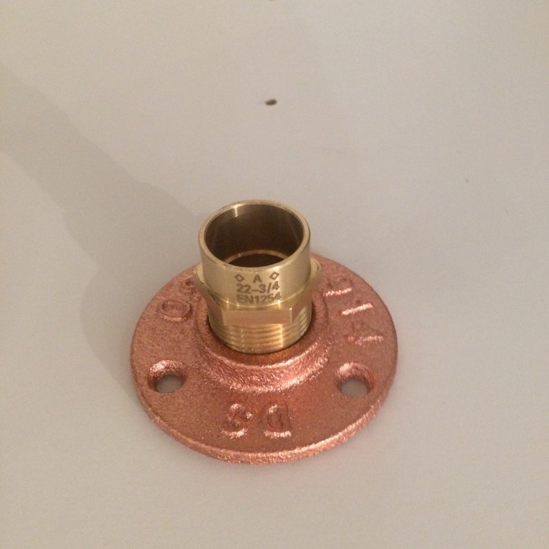 Copper Wall Floor Flange Fix Copper Tube To Floors Or Wall Etsy