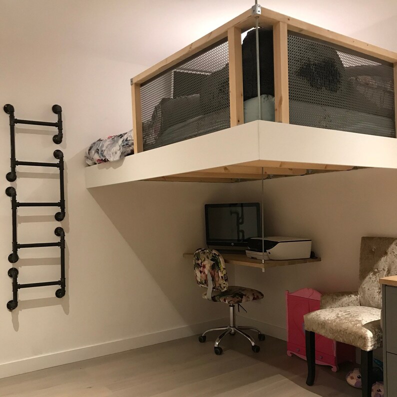 Metal blanket ladder wall mountedmodern industrial style home Etsy