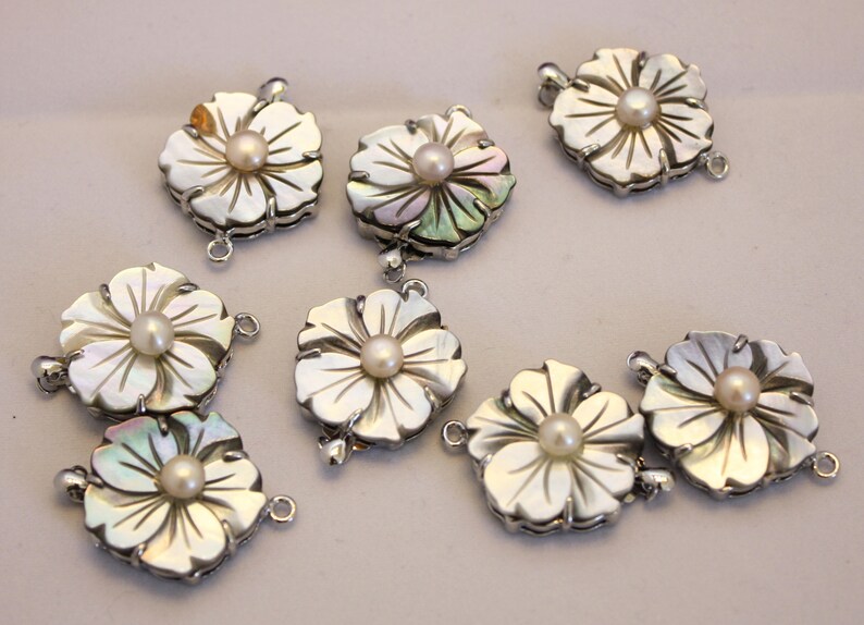 Shell Clasp Mother of Pearl Clasp 1strand Tab Etsy