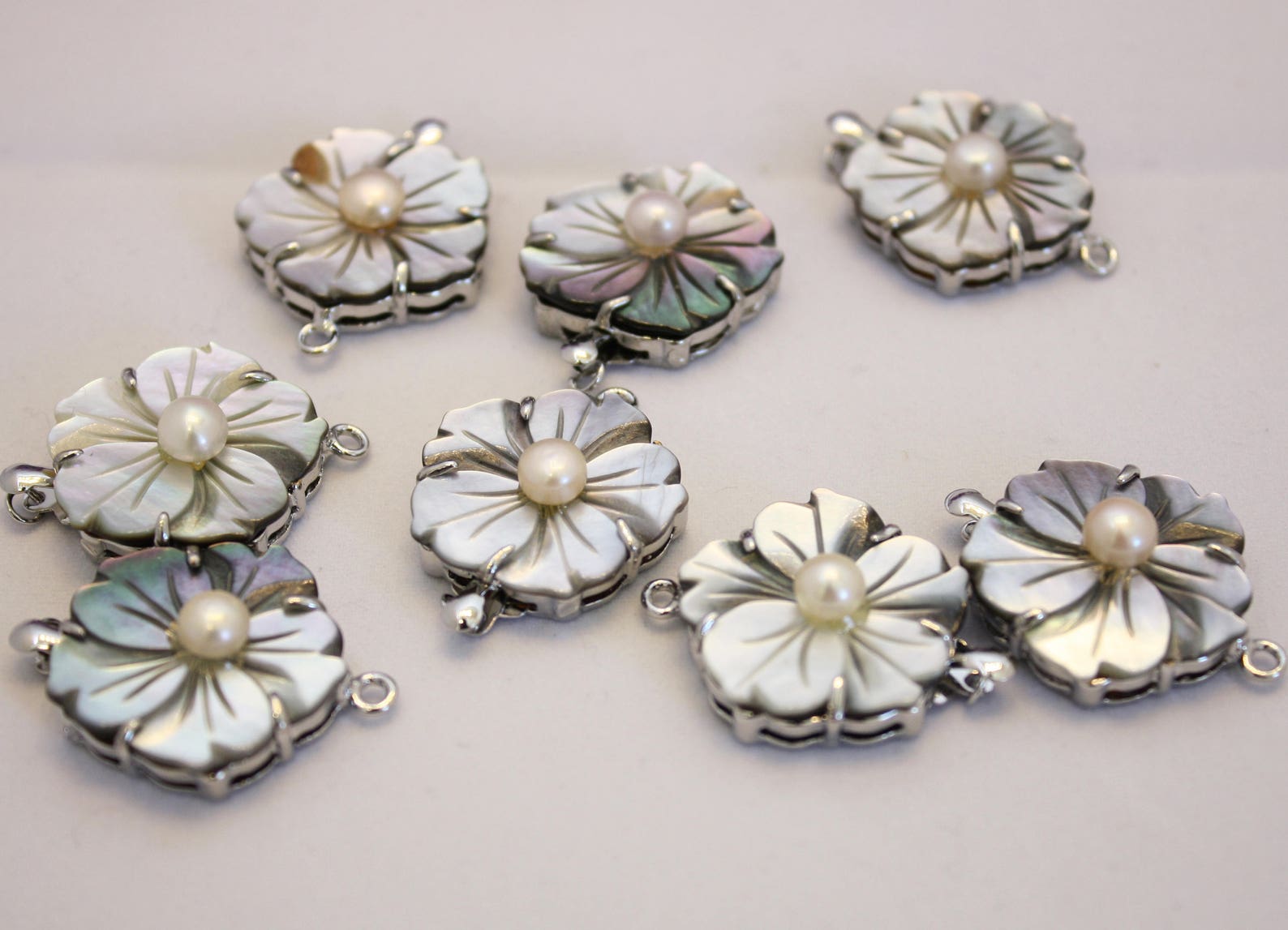 Shell Clasp Mother of Pearl Clasp 1strand Tab Etsy