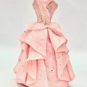 Dollhouse miniature 1/12 scale from The Wizard of Oz  Glinda’s beautiful pink dress and tiara  by Carole Sahlstrand